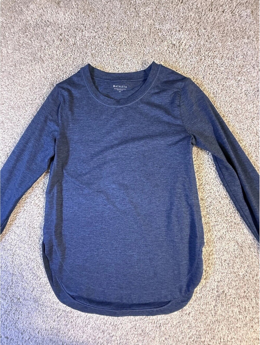 Athleta Thermal Size XS Blue Long Sleeve